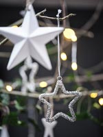 Décorations de Noël - étoiles modernes sur les branches