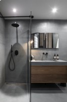 Salle de douche moderne en béton