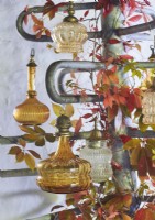 Détail - Décorations décoratives de classe vintage avec des feuilles