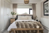 Chambre à coucher moderne - palette de couleurs neutres