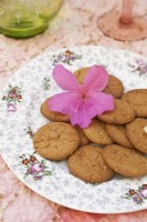 Les biscuits faits maison ont encore meilleur goût lorsqu'ils sont présentés sur une assiette vintage.