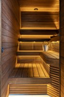 Sauna moderne en bois. 